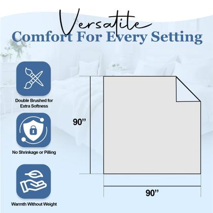 Imagem de Cobertor Thermee Micro Flannel King-Size Lightweight Snow