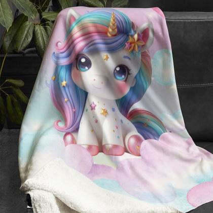Imagem de Cobertor Unicórnio Duplo Pele De Carneiro 155x240cm
