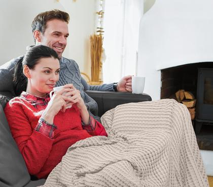 Imagem de Cobertor Utopia Bedding Waffle 100% algodão 300 g/m2 cáqui completo