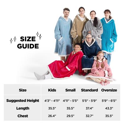 Imagem de Cobertor vestível com capuz Bedsure Sherpa com capuz