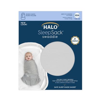 Imagem de Cobertor vestível HALO Micro Fleece Sleepsack Swaddle Grey