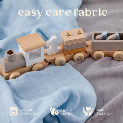 Imagem de Cobertores de musselina Babylicious, pacote com 4 pastéis serenos