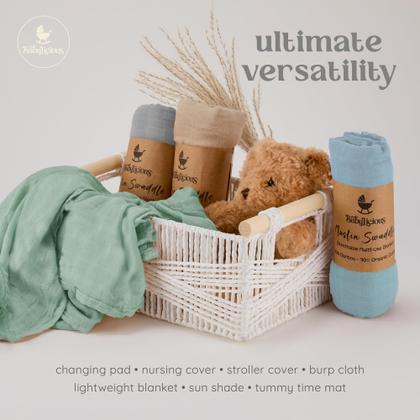 Imagem de Cobertores de musselina Babylicious, pacote com 4 pastéis serenos