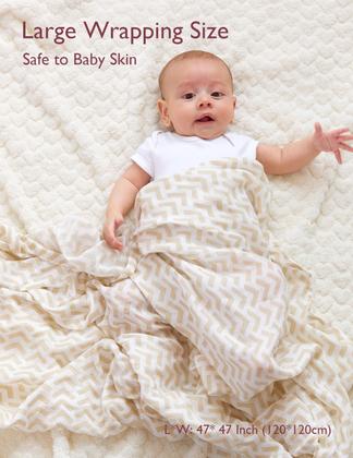 Imagem de Cobertores Swaddle Momcozy Muslin Ultra Soft 120x120cm Stellar