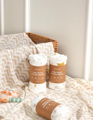 Imagem de Cobertores Swaddle Momcozy Muslin Ultra Soft 120x120cm Stellar