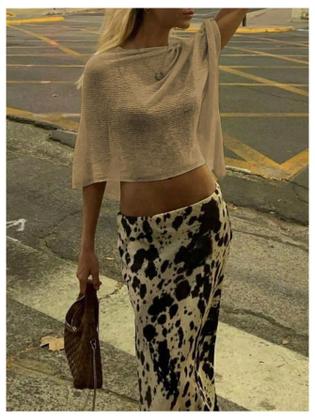 Imagem de Cobertura de praia MakeMeChic Sheer Poncho Crochet Knit Khaki