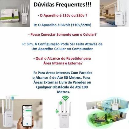 Imagem de Cobertura Total: Repetidor Wifi 2800M 4 Antenas Mega Forte