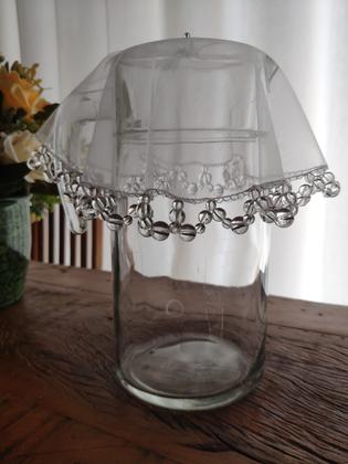 Imagem de Cobre Jarra Com Pedrarias , Bordado E 25cm