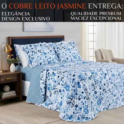 Imagem de Cobre Leito 400 Fios Jasmine King Estampado Macio E Conforto