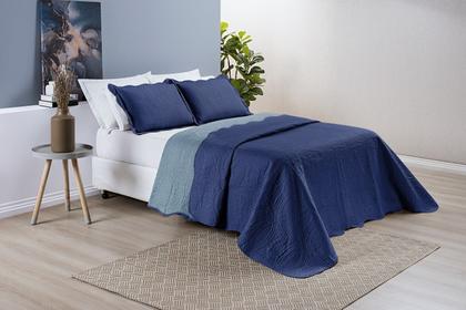 Imagem de Cobre Leito Bouti Casal Padrão Dupla Face 3 Pçs Varias Cores