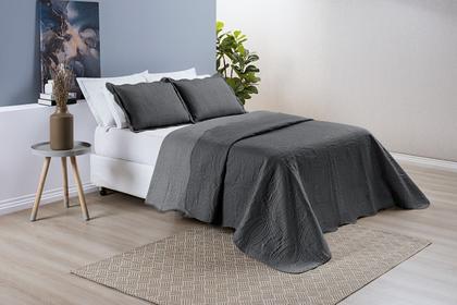 Imagem de Cobre Leito Bouti Casal Padrão Dupla Face 3 Pçs Varias Cores