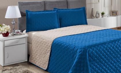 Imagem de Cobre Leito Casal Colcha Cama Box Queen Roupa de Cama Realeza Dupla Face