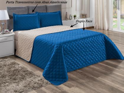 Imagem de Cobre Leito Casal Colcha Cama Box Queen Roupa de Cama Realeza Dupla Face