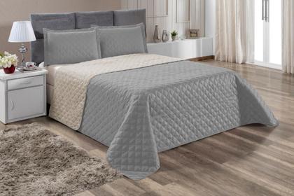 Imagem de Cobre Leito Casal Colcha Cama Box Queen Roupa de Cama Realeza Dupla Face