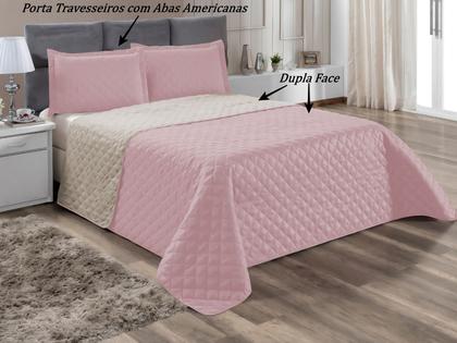 Imagem de Cobre Leito Casal Colcha Cama Box Queen Roupa de Cama Realeza Dupla Face