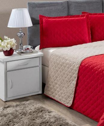 Imagem de Cobre Leito Casal Colcha Cama Box Queen Roupa de Cama Realeza Dupla Face