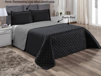 Imagem de Cobre Leito Casal Colcha Cama Box Queen Roupa de Cama Realeza Dupla Face