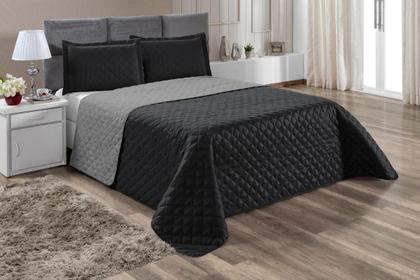 Imagem de Cobre Leito Casal Colcha Cama Box Queen Roupa de Cama Realeza Dupla Face