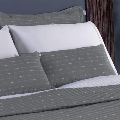 Imagem de Cobre Leito Casal Colcha Jogo de Cama Queen Dupla Face Cobreleito Bordado Urbany 400Fios