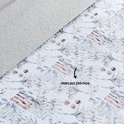 Imagem de Cobre Leito Casal Percal 200 Fios Dupla Face 03 Peças Cotton Select Protea
