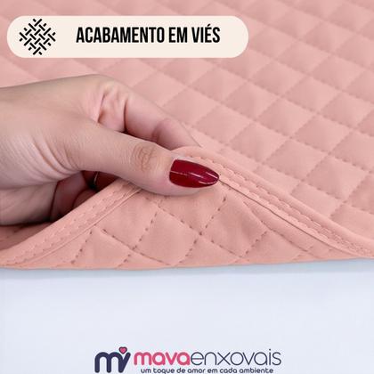 Imagem de Cobre Leito Casal Queen 3 peças Lese Colcha Dupla Face Matelado c/ Porta Travesseiro