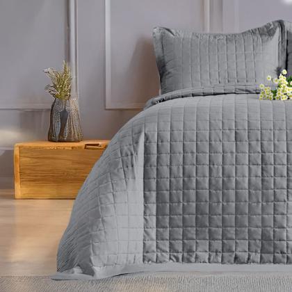 Imagem de Cobre Leito Colcha 3 Peças Percal 400 Fios