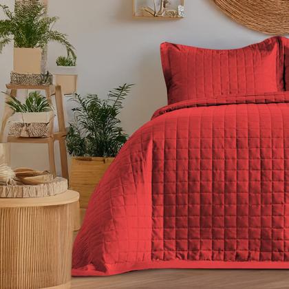 Imagem de Cobre Leito Colcha 3 Peças Percal 400 Fios