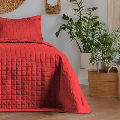 Imagem de Cobre Leito Colcha 3 Peças Percal 400 Fios