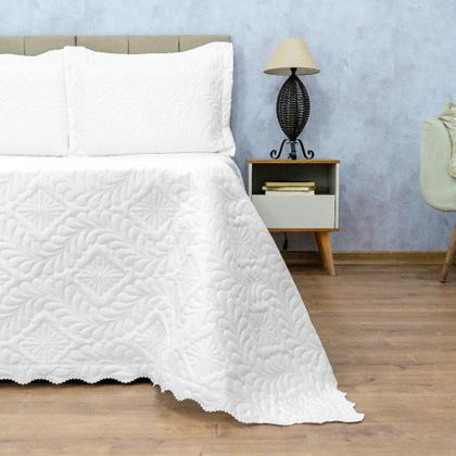 Imagem de Cobre Leito Colcha Camili Casal/Queen 3 Pçs Matelado Ultrassônico Dupla Face Macio