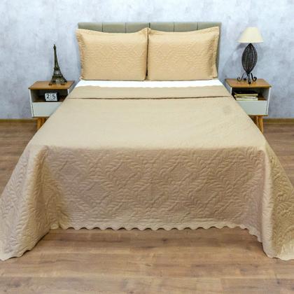 Imagem de Cobre Leito Colcha Camili Casal/Queen 3 Pçs Matelado Ultrassônico Dupla Face Macio