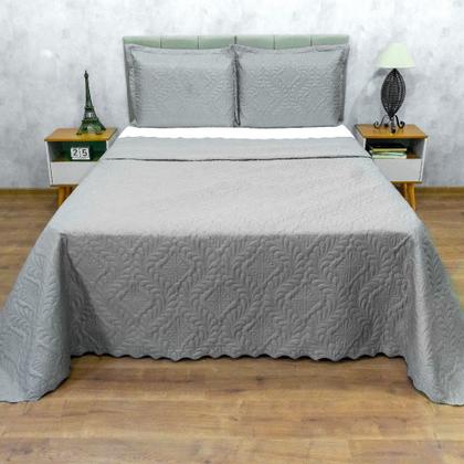 Imagem de Cobre Leito Colcha Camili Casal/Queen 3 Pçs Matelado Ultrassônico Dupla Face Macio