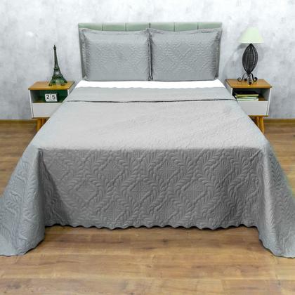 Imagem de Cobre Leito Colcha Camili King 3 Pçs Matelado Ultrassônico Dupla Face