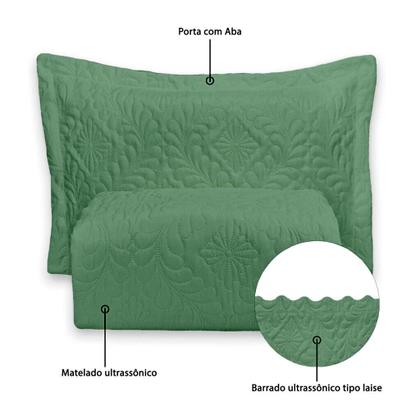 Imagem de Cobre Leito Colcha Camili Solteiro 2 pçs Matelado Ultrassônico Dupla Face