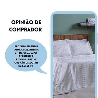 Imagem de Cobre leito colcha casal padrão  3pç hipercal 200 fios