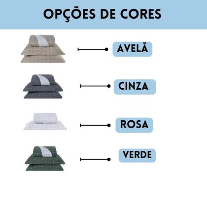 Imagem de Cobre leito colcha casal padrão  3pç hipercal 200 fios