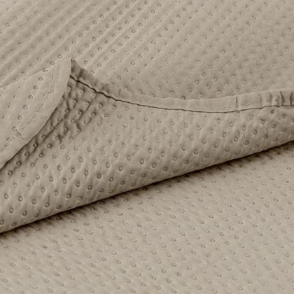 Imagem de Cobre Leito Colcha Casal Queen Dupla Face com Toque Macio 200 Fios Ultrasonic 03 Peças Bulet