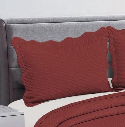 Imagem de Cobre Leito Colcha Casal Queen Dupla Face com Toque Macio 200 Fios Ultrasonic 03 Peças Bulet