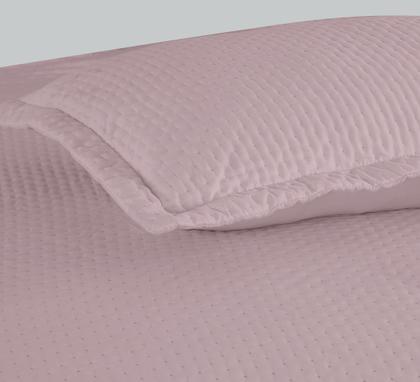 Imagem de Cobre Leito Colcha Casal Queen Dupla Face com Toque Macio 200 Fios Ultrasonic 03 Peças Bulet