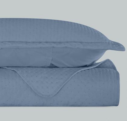 Imagem de Cobre Leito Colcha Casal Queen Dupla Face com Toque Macio 200 Fios Ultrasonic 03 Peças Bulet