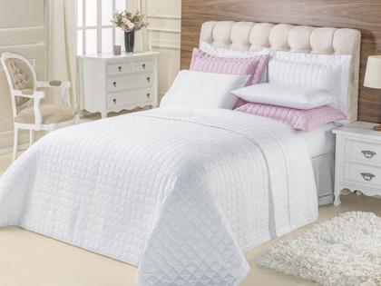 Imagem de Cobre leito colcha manta kit top line casal queen com 3 peças