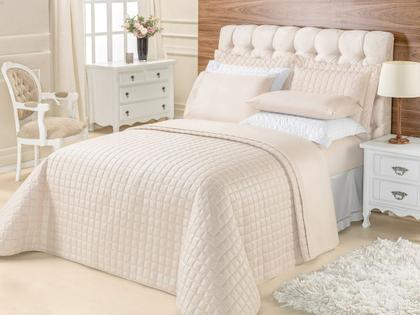 Imagem de Cobre leito colcha manta kit top line casal queen com 3 peças