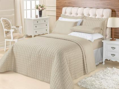 Imagem de Cobre leito colcha manta kit top line casal queen com 3 peças