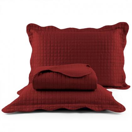 Imagem de Cobre Leito Colcha Queen 3 Peças Dupla Face Micro Percal 150 Fios Matelado Mosaico