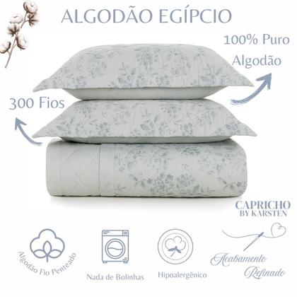 Imagem de Cobre-leito Colcha Queen Karsten Algodão Egípcio 3 Peças