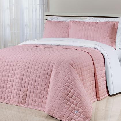 Imagem de Cobre Leito Colcha Solteiro King Basic Tecido Percal 200 Fios de Algodão 02 Peças 