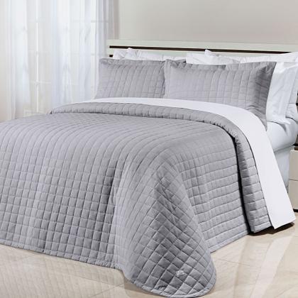 Imagem de Cobre Leito Colcha Solteiro King Basic Tecido Percal 200 Fios de Algodão 02 Peças 