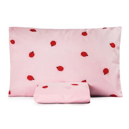 Imagem de Cobre Leito Colcha Solteiro + Lençol Kit 4 Peças Algodão