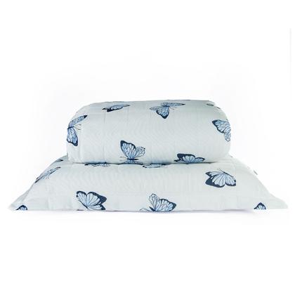 Imagem de Cobre Leito Colcha Solteiro + Lençol Kit 5 Peças Algodão