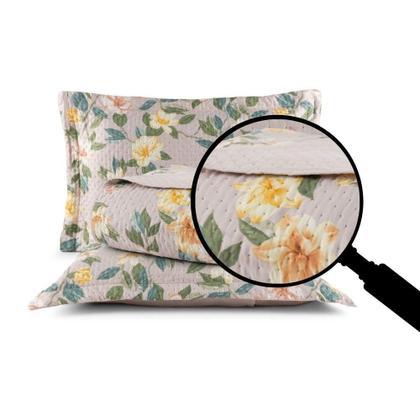 Imagem de Cobre Leito Estampado Tamanho Queen Colcha Boutis Dupla Face