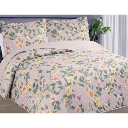 Imagem de Cobre Leito Estampado Tamanho Queen Colcha Boutis Dupla Face